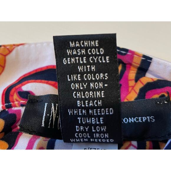 INC International Concepts Halter Dress Keyhole Neck Paisley Colorful Size Large - Picture 5 of 7